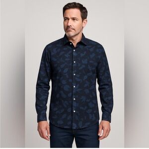 Ted Baker Dark Blue Floral Shirt